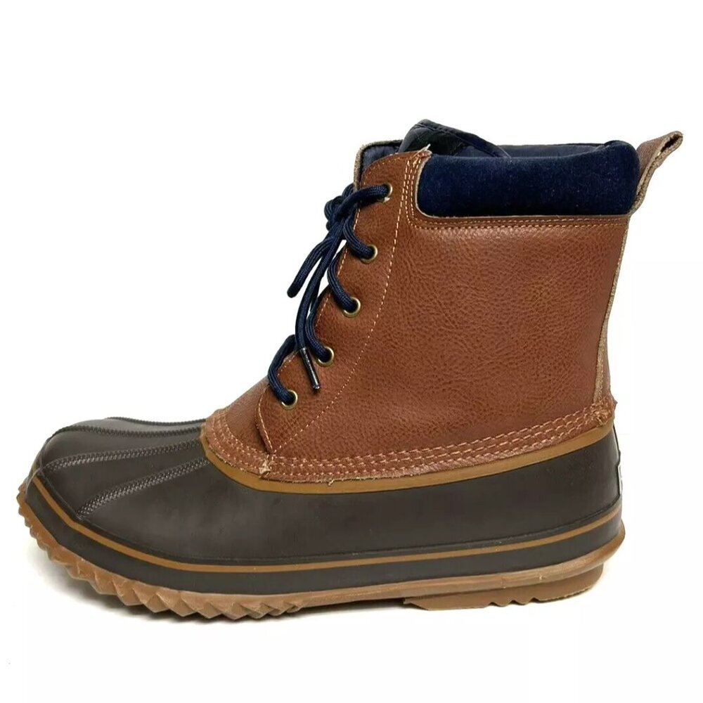 London Fog Mens Ashford Waterproof Boot Brown Size 12 M